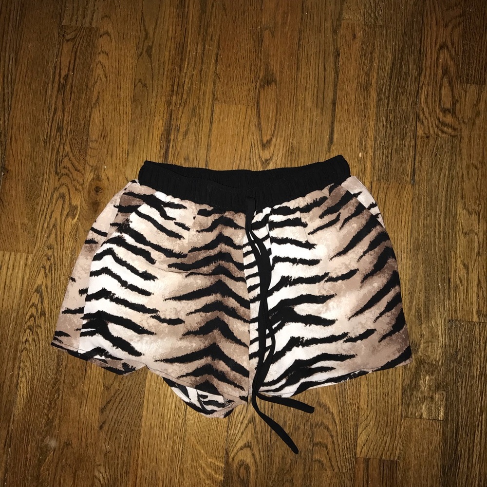 Zebra print shorts